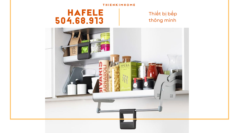 Thiết bị bếp thông minh Kệ nâng hạ tủ trên Hafele 504.68.913